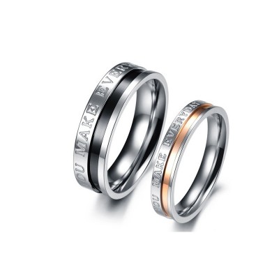 Парные кольца для влюбленных dao_024 из ювелирной стали 316L